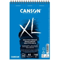 Blok szkicowy A5 30 k. 160g XL MixMedia na spirali, Canson