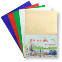 Filc dekoracyjny mix kolorów metallic A4 op. 5szt., Penword