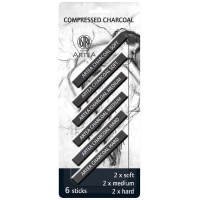 Węgle prasowane kpl. 6 szt. 2 miękkie, 2 średnie i 2 twarde Artea, Astra