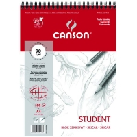 Blok szkicowy A4 100 k. 90g Student na spirali, Canson