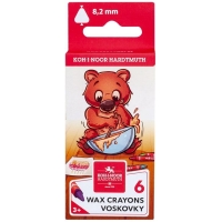 Kredki woskowe trójkątne 6-kol. 8.2 mm Trio Wax 8271/10, Koh-I-Noor