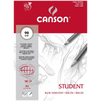 Blok szkicowy A3 50 k. 90g Student ziarnisty czerwony, Canson