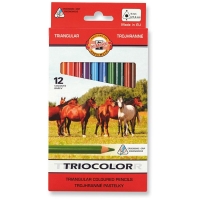 Kredki 12-kol. Tricolor grube 9 mm 3142, Koh-I-Noor