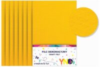 Filc dekoracyjny op. 8 szt. żółty, Interdruk