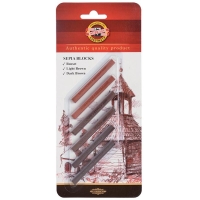 Sztyfty zestaw Sepia 6 szt. w 3 odcieniach 7x7mm 4392, Koh-I-Noor