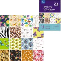 Papiery kreatywne 16 ark. 100 g/m2 zeszyt nr 08 KB030-08, Tetis